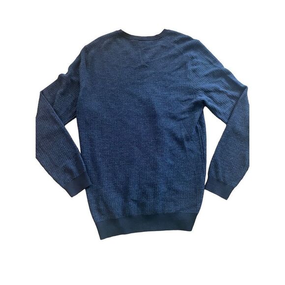 BOSS Hugo Boss navy blue Vneck 100% virgin wool sweater sz XL slim fit w… - Picture 2 of 8